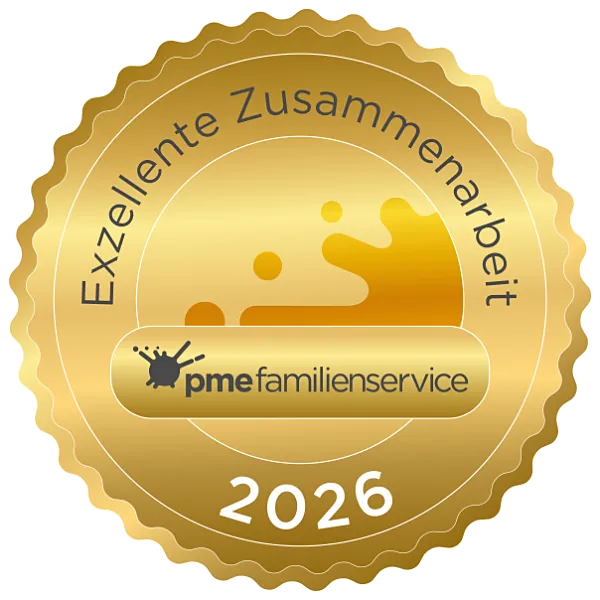 Gold-Zertifikat vom pme-Familienservice 2026